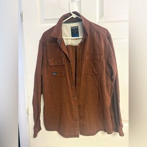 KAVU Men's Rust Brown Button-Up Jacket XL/XXL